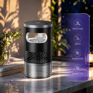 Indoor Light Suction Insect Trap, non-zapper silent flying bug catcher. Effectively capture mosquitoes, fruit flies, gnats and moths, safe quiet pest remover for household indoor use.