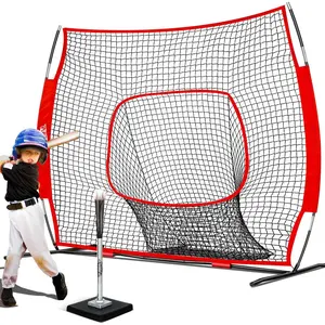 Baseball Batting Tee and Practice Net Combo for Batting, Hitting, Pitching,Throwing,6FT Baseball Net with Large Pocket Holds 50+Balls,Height Adjustable 25" to 37" Hitting Tee for  Players