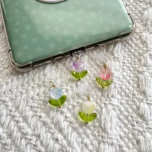 Flower Kindle Charms (glass) - Decorative accessories for your Kindle or phone