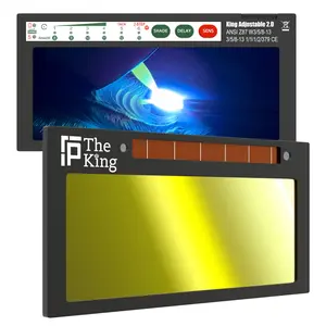 The King Adjustable 2.0 - 5A TIG RATED Gold Auto Darkening Lens | Adjustable Shade