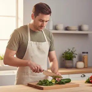 High-Quality Damascus Steel Chef's Knife with Solid Wood Handle, Perfect for Cooking, Cutting Meat, and as a Home Gift