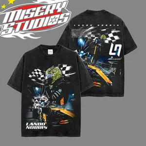 Lando Norris 4 Shirt Premium Acid Wash Cotton Version 2, Last Lap Lando Fans, LN4 Shirt, Vintage Motorsport Shirt, Motor Speed Racing Sportbike Graphic Merch