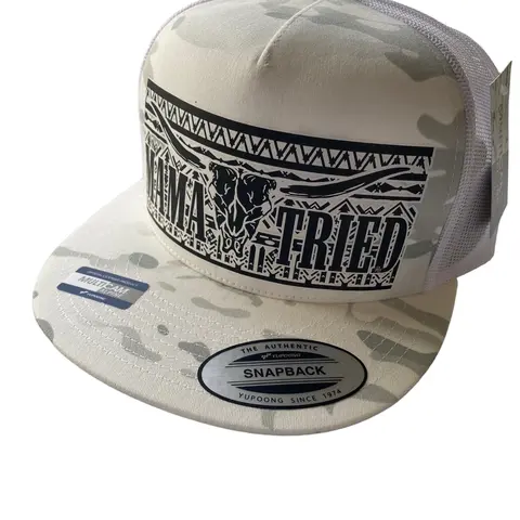 Unisex Camouflage Funny Graphic Hat - "RW MAMA TRIED" Text Print, Graphic Detail, 1 Size Fits Most (OSFM) Fashion Clothing Accessory, Funny Hat