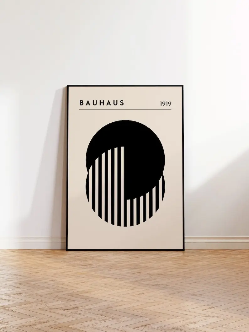 Bauhaus Poster | Abstract Bauhaus Print | Bauhaus wall art | Exhibition Poster | Cool Poster Bauhaus Style | Geometric wall art