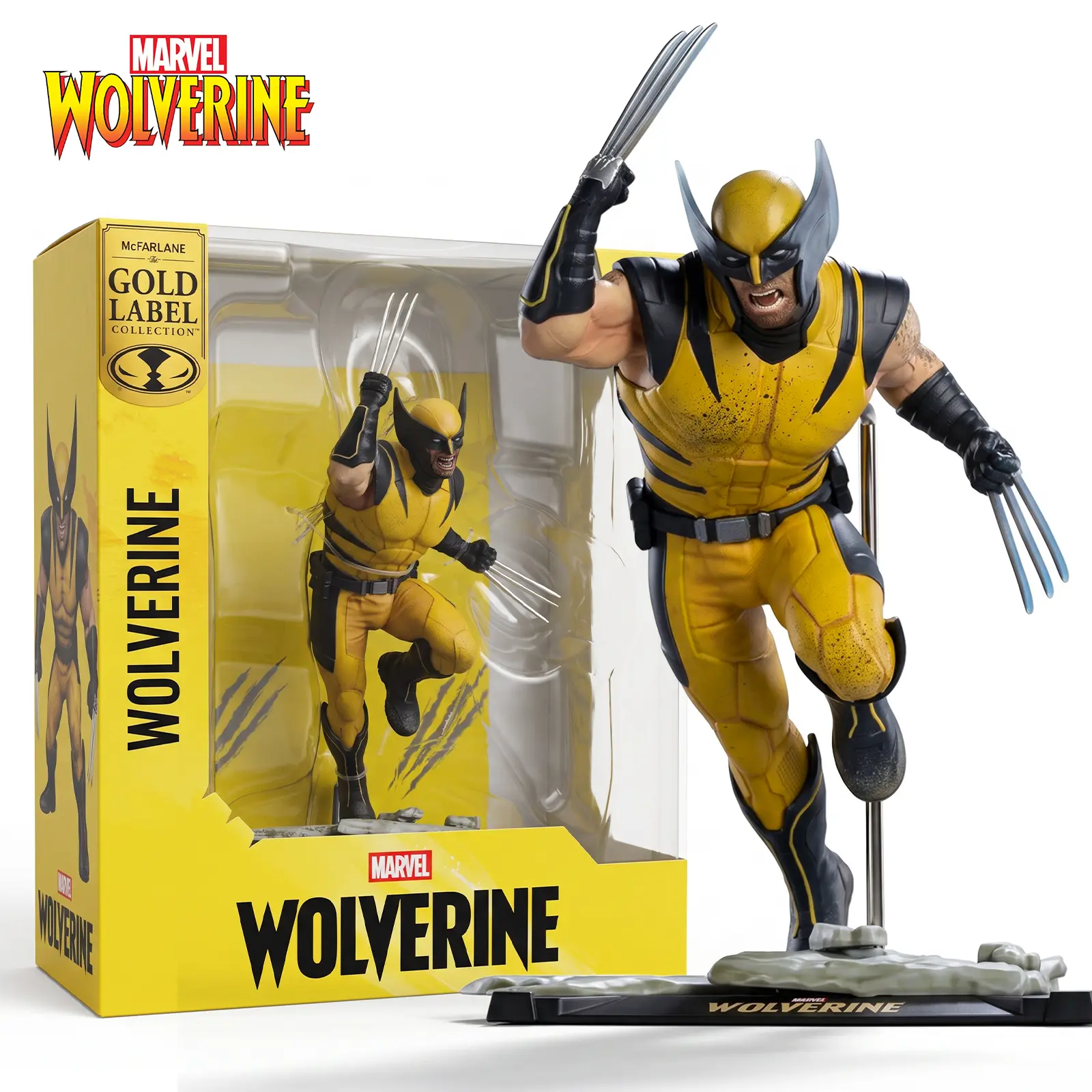 Marvel's Wolverine Video Game Statue, 1:10 Scale Posed Collectible with Display Base and Art Card, Yellow Suit Logan