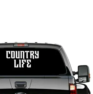 Country Life Decal - Western Themed Weather-Proof Sticker for Big Trucks & Cars - USA Made - Rugged Design - Ranch & Cowboy Life Decal - La Mamalona Decal