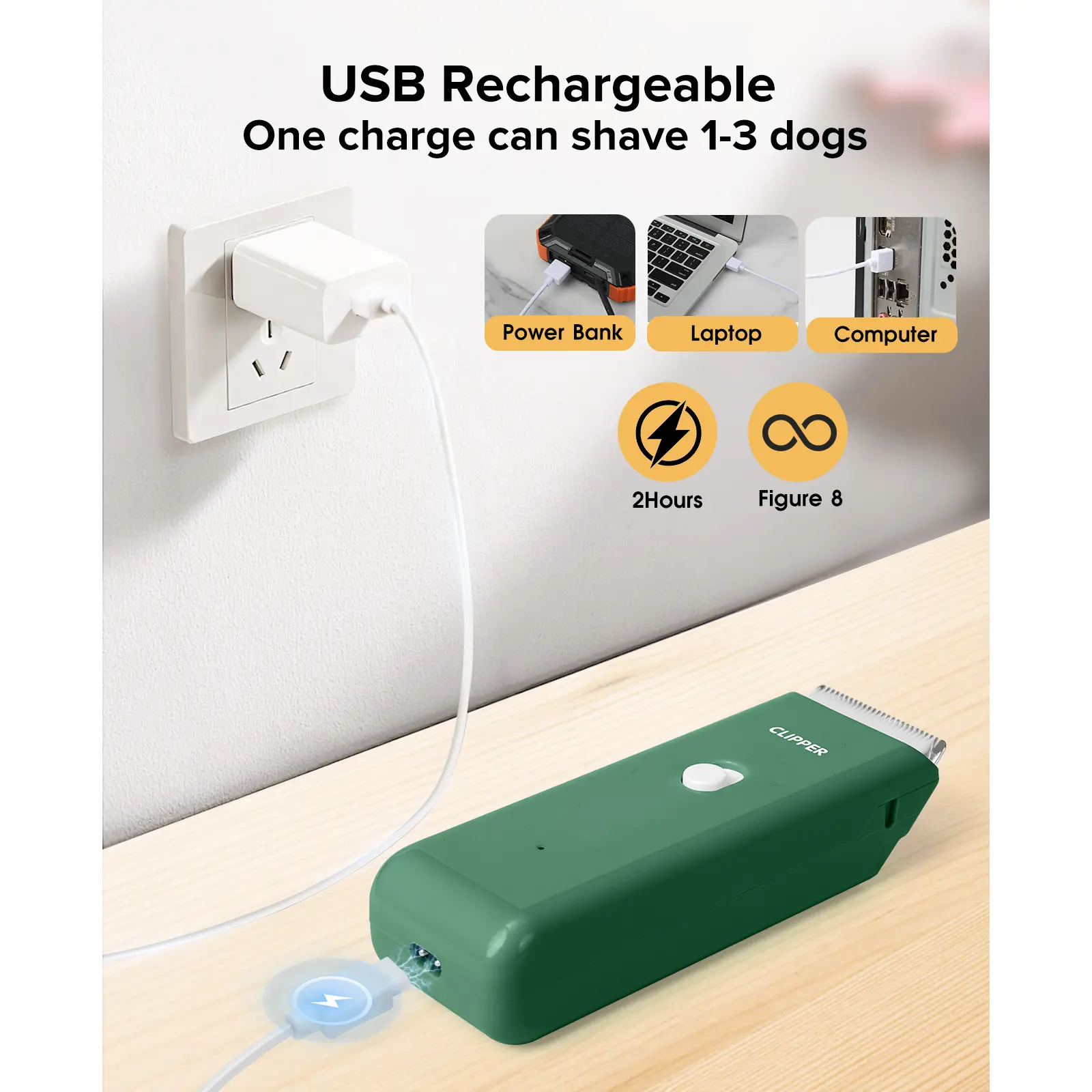 Home Professional Dog Grooming Kit Clipper for Matted & Long Hair, Cordless Pet Shaver Low Noise USB Rechargeable for Cats, Small&Medium Dogs, Handy Pet Hair Grooming Trimmer Home Professional Dog Grooming Kit Clipper for Matted & Long Hair, Cordless Pet Shaver Low Noise USB Rechargeable for Cats, Small&Medium Dogs, Handy Pet Hair Grooming Trimmer