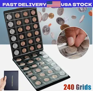 Coin Storage Book Collection, 240 Pockets Album Folder Holder for Penny Quarters