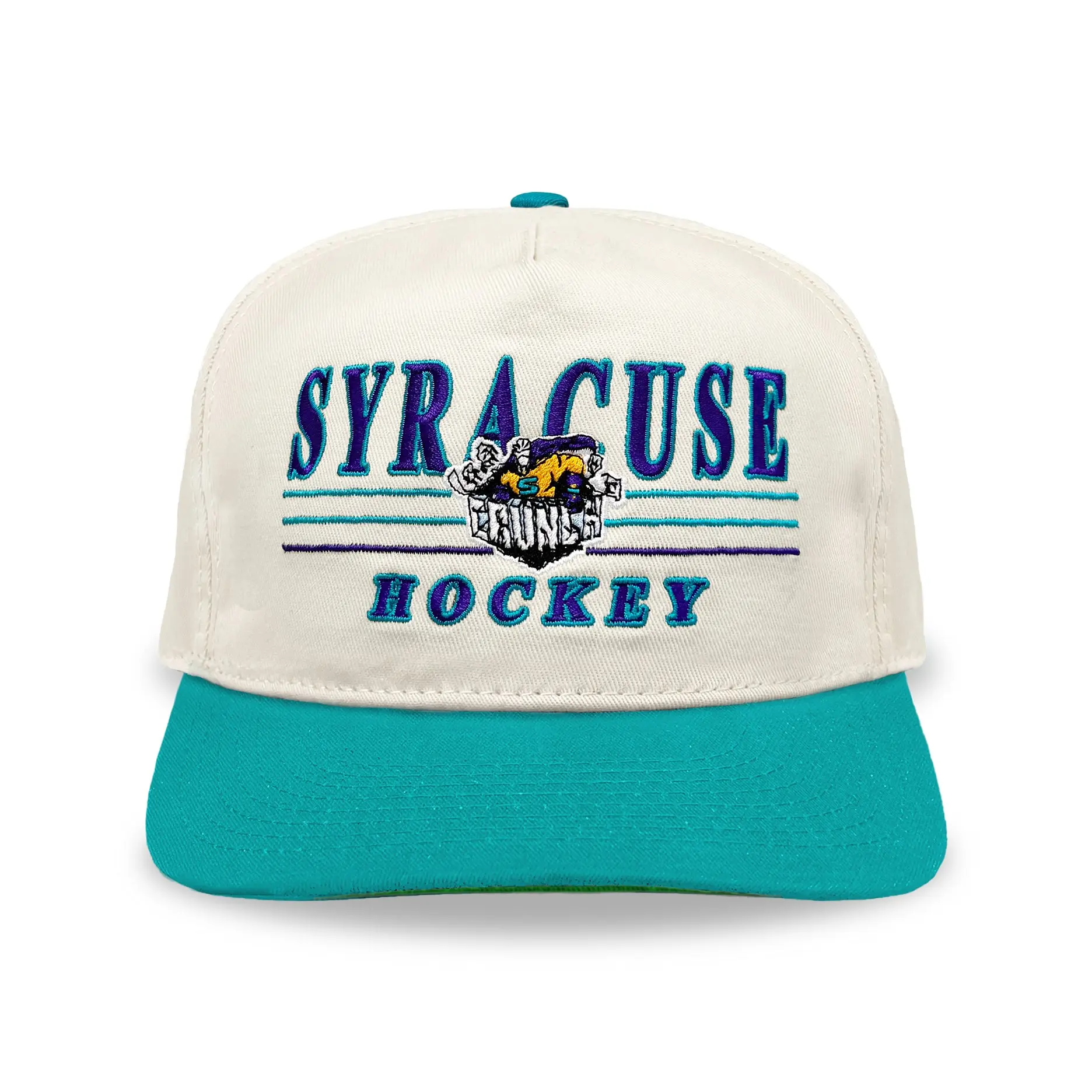 Syracuse Crunch Hockey Snapback: '90s Cream