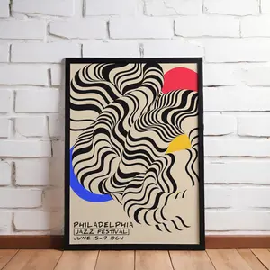 1964 Philadelphia Jazz Festival Poster - Vintage Music Print Retro Wall Decor 1960s