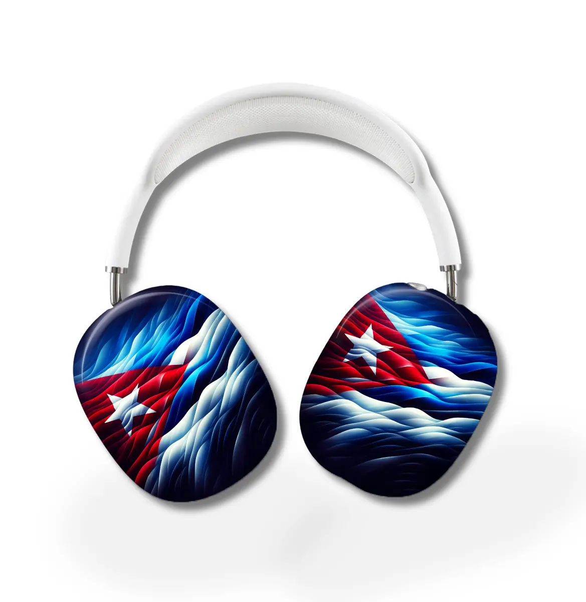 Cuba BANDERA AirPods Max Case Protector Accessory Gift for Music Lovers Durable Polycarbonate Slim Fit with Cuban Art for Wired Wireless Charging