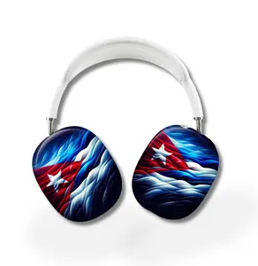 Cuba BANDERA AirPods Max Case Protector Accessory Gift for Music Lovers Durable Polycarbonate Slim Fit with Cuban Art for Wired Wireless Charging