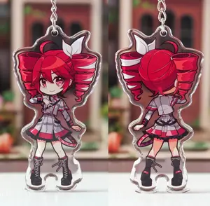 Kasane Teto Acrylic Keychain - Vocaloid Teto Keyring - Cute Characters, Kawaii Bag Charm for Keys, Backpack & Gifts, Collectible Fan Accessory, Aesthetic Game Merch!