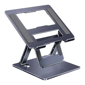 Aluminum Alloy Laptop Stand, Foldable Portable Design, Enhanced Cooling, Multi-Functional Base for Phone Tablet Notebook, Home Office Computer Accessory, Desktop Accessory