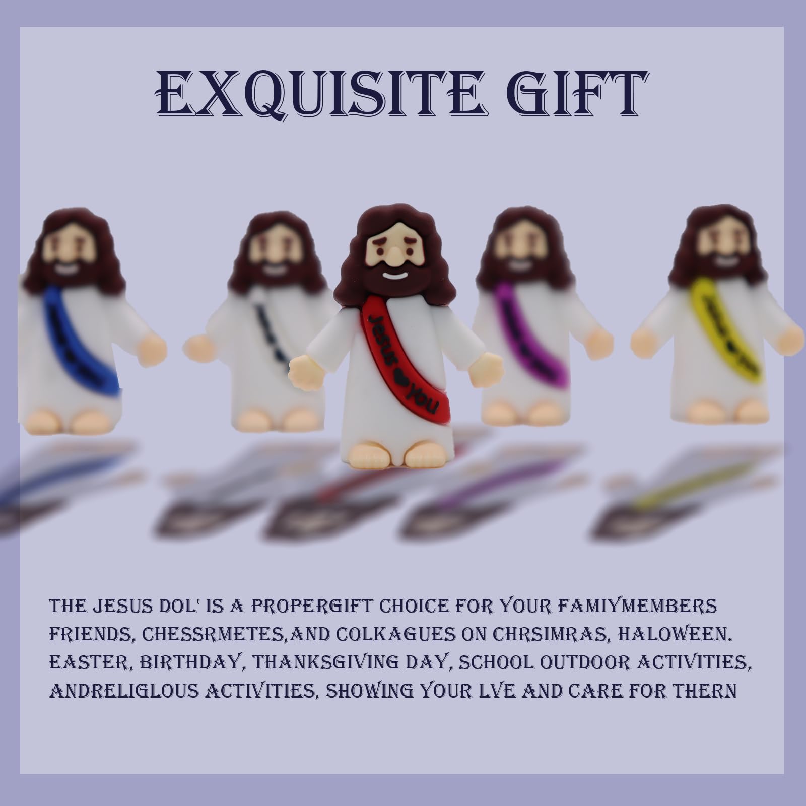 30PCS Little Jesus Figures, Mini Jesus Figurines in Bulk, Multicolor Tiny Jesus Figures, Miniature Figurines to Hide and Seek Religious Gifts for Easter Egg Stuffers (30PC)