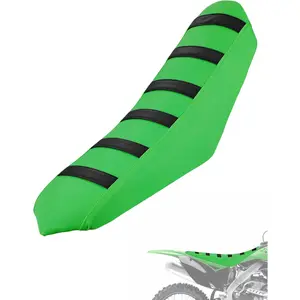 Black Stripe Universal Seat Cover Non-Slip for Electric Dirt Pit Bike Ebike Motorcycle Motocross Enduro Off Road Cushion Guard-Green