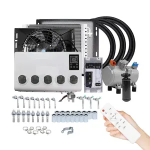 Universal Auto Electric Wall-mounted Air Conditioning  Compressor Conditioner 12V 24V for Car Van Street Rod Hot Classic A/C