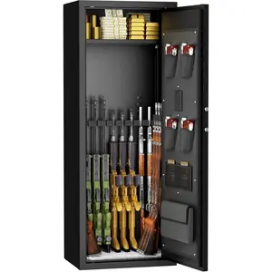 INTERGREAT Gun safes,Large Rifle Safe,Gun Safes for Home Rifle and Pistols, Long Gun Safe for Rifle Shotgun for Home,Quick Access Rifle Safes,Adjustable Gun Racks, Easy Assemble(8-12 Guns)