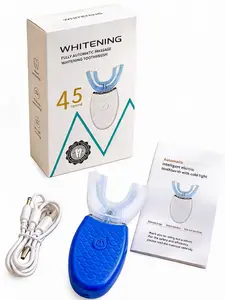 Adult U-shaped automatic electric toothbrush, 360° full mouth cleaning for stain removal and teeth whitening.IPX7 waterproof and rechargeable with U-shaped brush head.Perfect for travel and home use, an ideal gift for parents and friends.