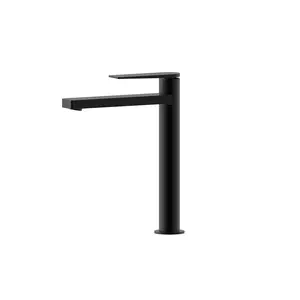 Aquamoon Havana Collection Single Lever Bathroom Vessel Faucet Matte Black Finish