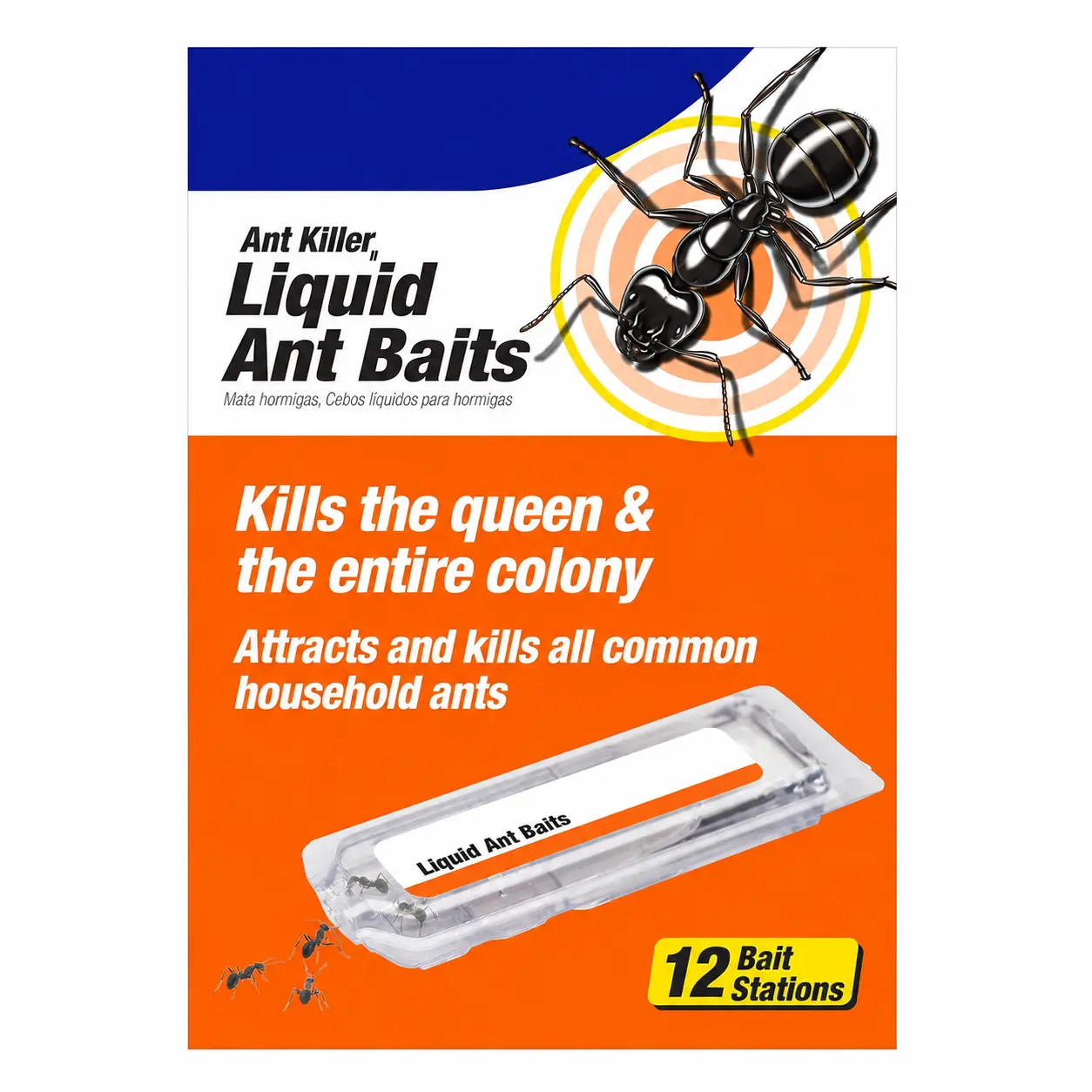 Ant Killer 12 Bait Stations - Liquid Bait to Eliminate Ants - Bait System - Stations for Effective Indoor Ant Control, 12 Count | Borax Formula, Kills the Queen & the Entire Colony, Liquid Ant Baits Indoor, Kills Household Ants, Indoor Use