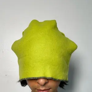 Felt Merino Wool Sewn Hat Lime Beanie