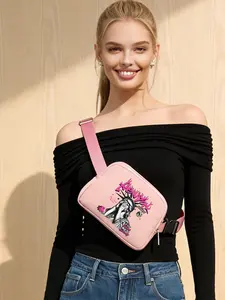 One piece,New York Statue of Liberty Print Women's Oxford Cloth Crossbody Bag - Adjustable Strap Casual Shoulder Bag with Large Capacity for Daily & Sports Use