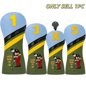 Golf Club Head Cover, Driver Fairway Hybrid Headcover, Durable Protective Cover, Sports Accessory for Golfers, 1pc/4pcs Set