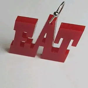 NeilCraft Red Earrings with Poetic Message Unisex Fashion Accessory for Every Occasion Inspired by Artistic Text Design