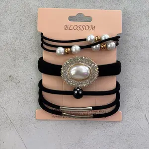 BLOSSOM Ligas para Cabello Hair Ties with Pearl and Bead Decorations by Blossom Brand