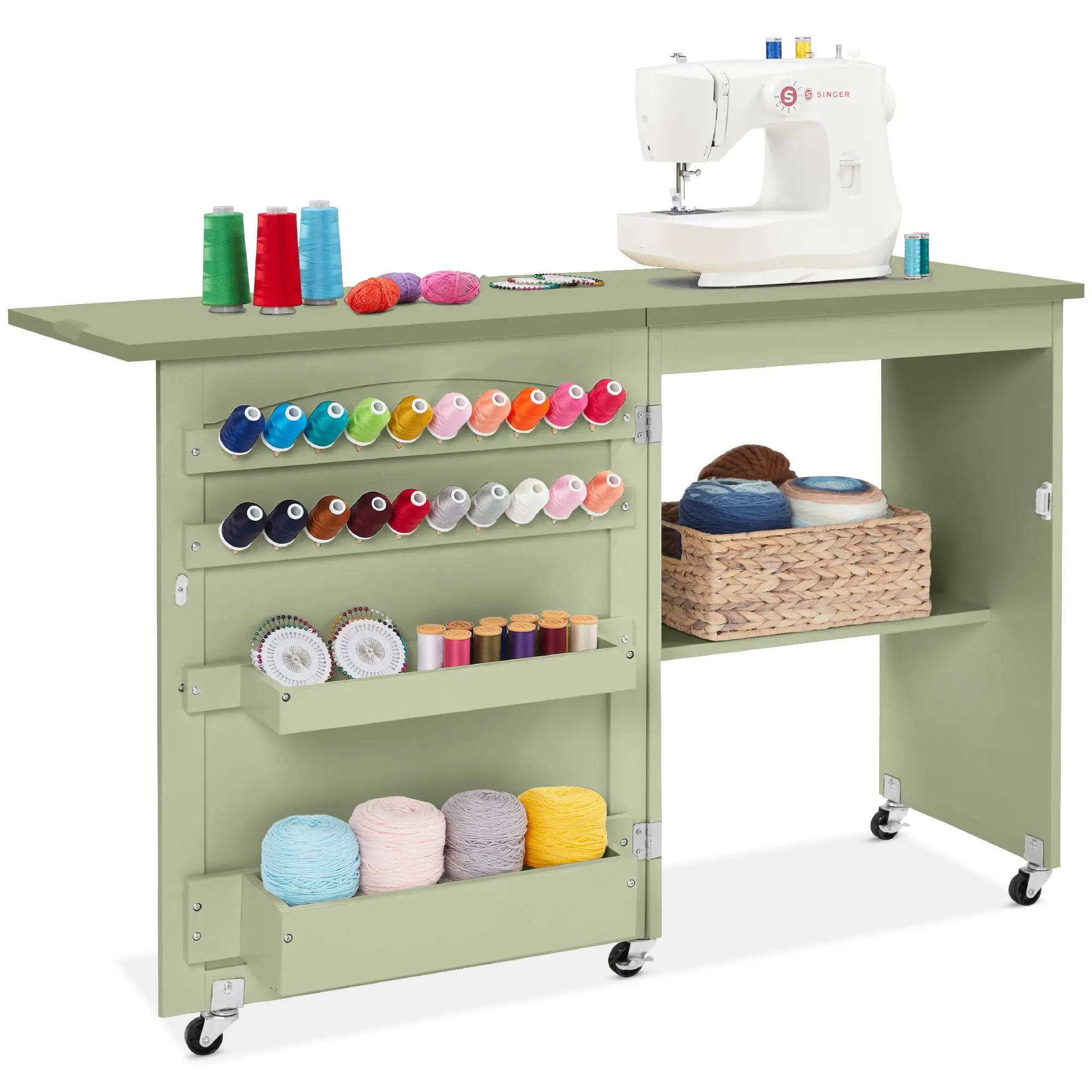 Best Choice Products Sewing Machine Table & Desk w/ Craft Storage and Trays Best Choice Products Sewing Machine Table & Desk w/ Craft Storage and Trays