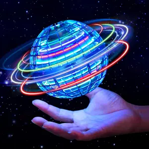 Magic Flying Orb Ball - Anti-Gravity Boomerang Spinner Toy with LED Lights | 360° Rotating Hover Ball, USB Rechargeable, Safe for Kids & Adults | Indoor/Outdoor Party & Night Fun, Stress Relief, Perfect Gift for All Ages