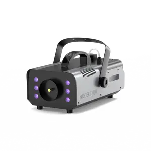 UKING 1200W Fog Machine with RGB 6 LED Lights Colorful smoke effect machine for stage lighting Halloween events DJs nightclubs and weddings