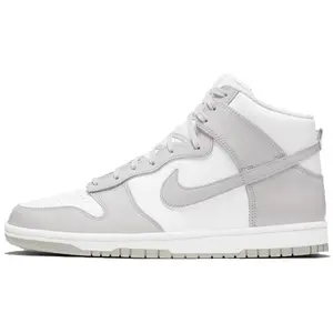 nike Nike Dunk Retro Vast Grey Leather High-Top Sneakers for Men  two  tone