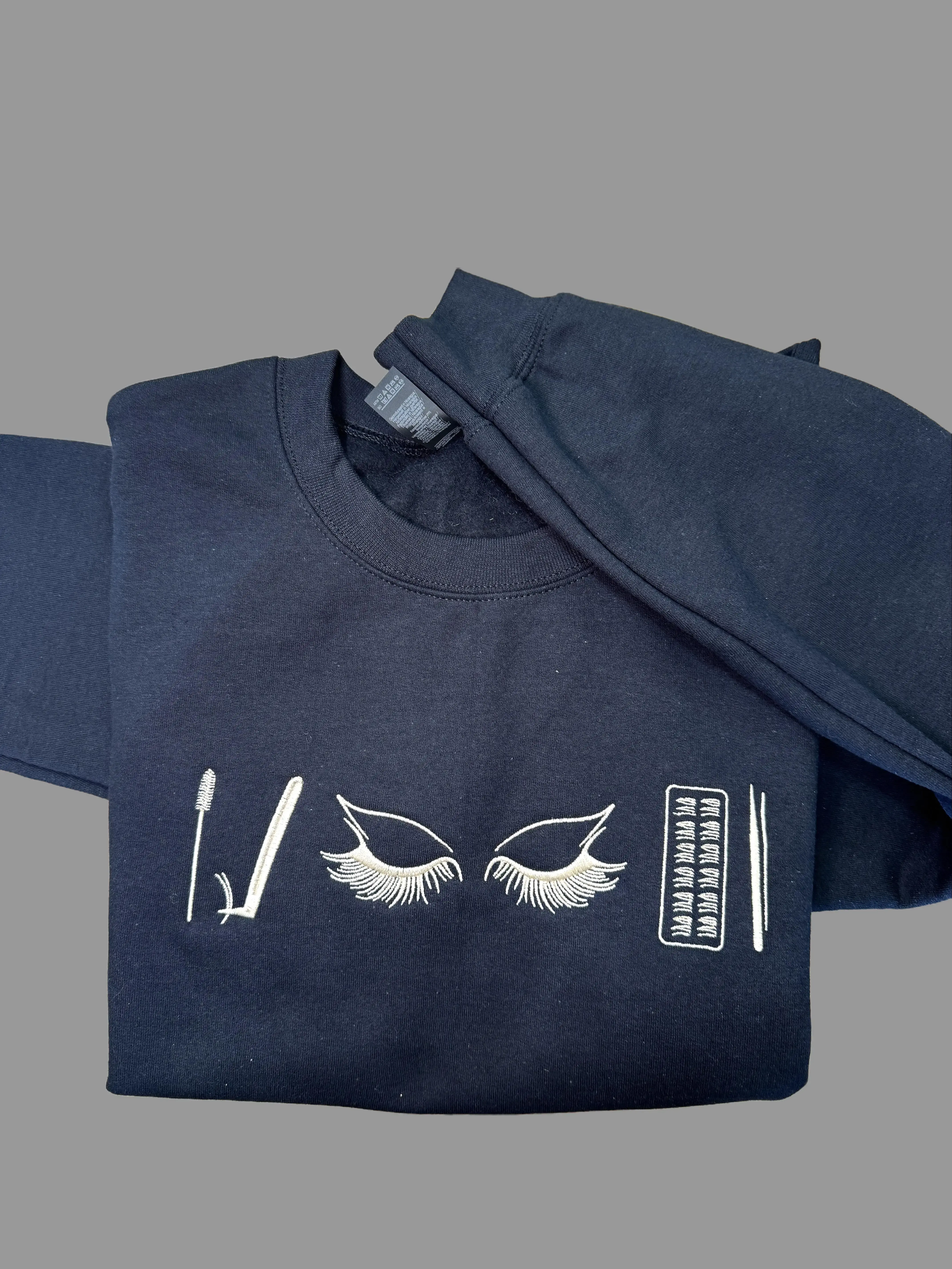 Lash Artist icon crewneck | lash artist makeup crewneck | neutral aesthetic Comfort Pullover Casual Comfortable Sweatshirts for lash and brow tech women. Lash and brow tech sweatshirt