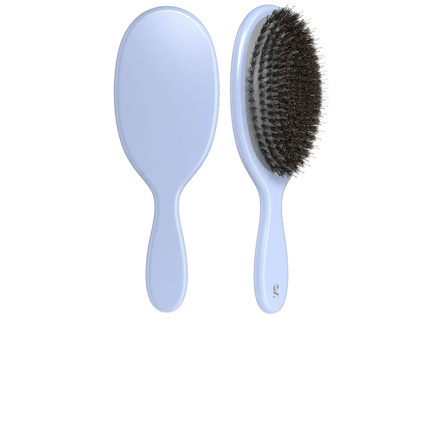 Glow Beauty Blue Smoothing Hair Brush - Handheld, Keratin-Rich, Exfoliating for Fine-Medium Hair, Handcrafted with Natural Oils for Hydration, Nourishing Smooth Strands, Shine Enhancing & Healthy Scalp