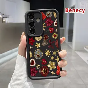 Compatible with Samsung Galaxy S26 S23 Ultra S24 Plus S25 S22 Treasure Ornament Array Rugged Durable shockproof Anti-Scratch soft Silicone case