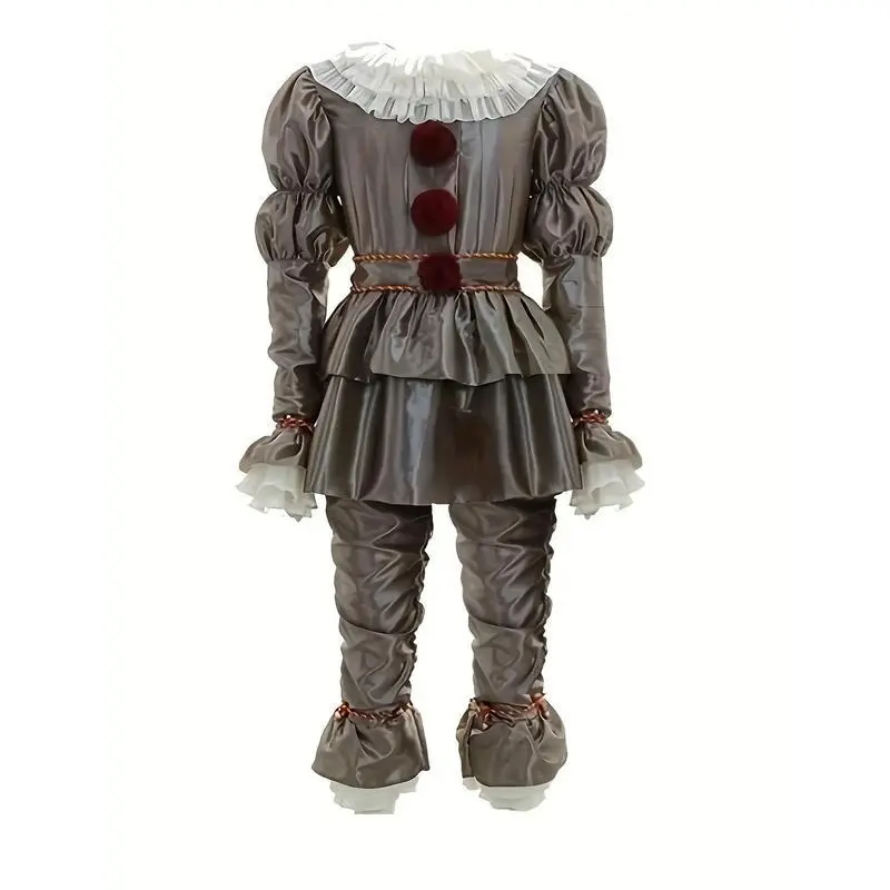 ScaryClownHalloweenCostumeCosplayPartyOutfitFullSetAdults-T ScaryClownHalloweenCostumeCosplayPartyOutfitFullSetAdults-T