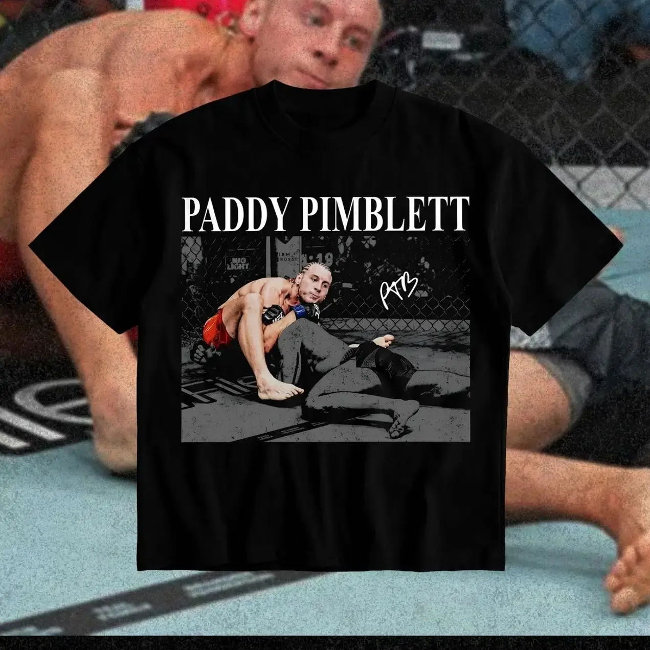 Paddy Pimblett UFC 329 Heavy Cotton T-Shirt UFC Paddy The Baddy Graphic Tee UFC Combat Sports Fan Shirt MMA Fight Night Shirt Gift for Men Women American Made Fightwear