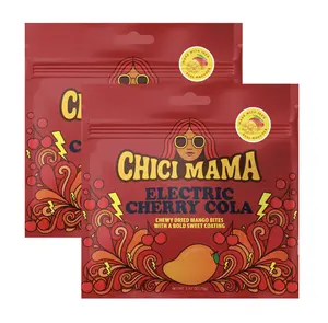 Chici Mama Electric Cherry Cola Mango Bites, 2 Pack – Made with Real Mango | Chewy, Juicy Candy-Alternative Treat | No Artificial Colors, Flavors, or Sweeteners | Gluten-Free, Naturally Vegan & Allergy-Conscious