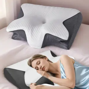 Memory Foam Breathable Neck Pillow, 1 Count Neck Pillow with Washable Pillowcase, Soft & Comfortable Pillow for Side, Back & Stomach great birthday/Halloween/Christmas gift idea, and enhances sleep. Ergonomic Memory Foam, extra-wide contour design