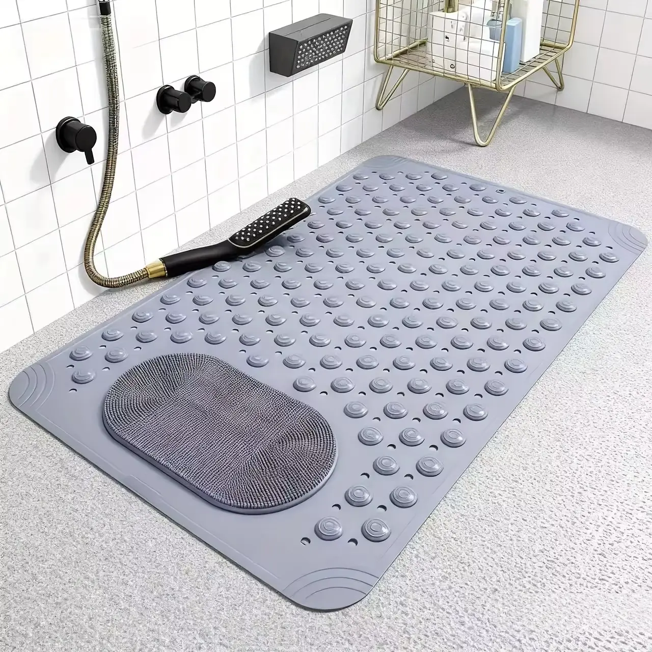 Square Waterproof Non-Slip Washable Kitchen Floor Mat - Cushioned Comfort Standing Mat, Machine Washable Water Absorbent Runner Rug for Sink Counter, Machine Washable Rug, Washable Kitchen Rugs