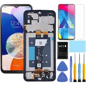 for Samsung Galaxy A14 5G Screen Replacement with Frame for Samsung a14 a146u Screen Replacement kit s146vl a146a a146w LCD Touch Display digitizer with Repair Part Tools 6.6 inch Black