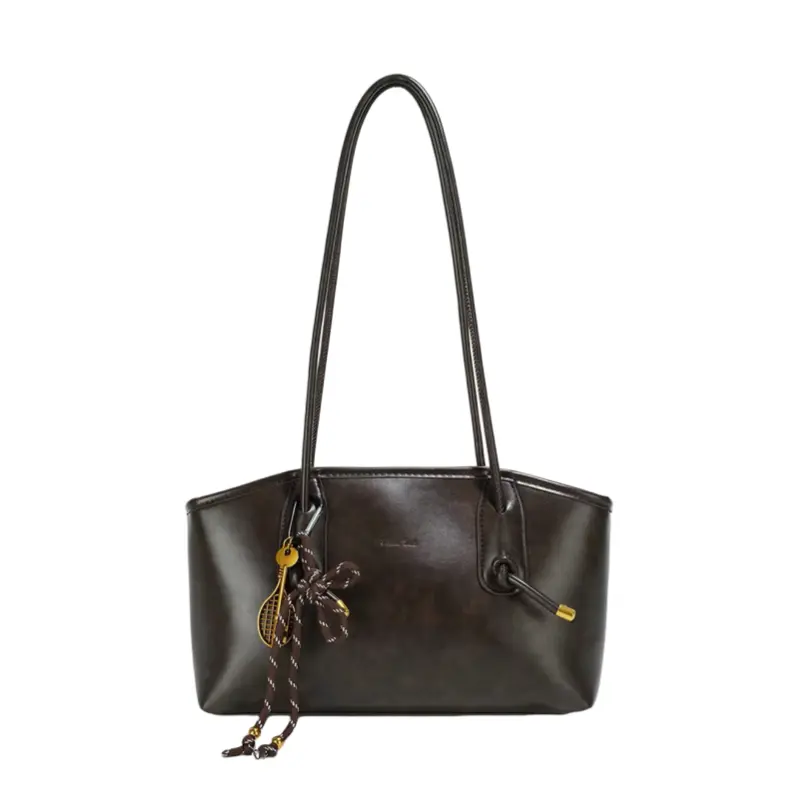 Women's premium vintage oil-wax leather hobo bag—a spacious, zippered shoulder bag suitable for both commuting and daily use (also ideal for vacations); a stylish everyday shoulder bag.