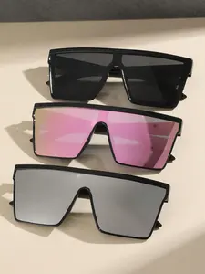 3-Pack Oversized Sun-Protective Fashion Sunglasses for Men and Women, Suitable for Vacations, Travel, Summer Accessories, Sporty Styles, Driving, Holiday Outfits, Beaches, EDM Festivals, Outdoor Wear and Family Outings, Trendy Beach Eyewear