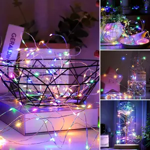 New 12 Packs Led Fairy Lights String Lights 10 Feet 30 Led Firefly Starry Lights Battery Operated Copper Wire For DIY Wedding Party Bedroom Patio Christmas Decoration (Multicolor)