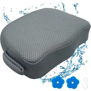 5 Inch Thick Weighted Hot Tub Booster Seat for Adults, Non-Slip Bottom Supportive Spa Cushion, Quick Sink Without Float for Inflatable Hot Tub Pool, Gray