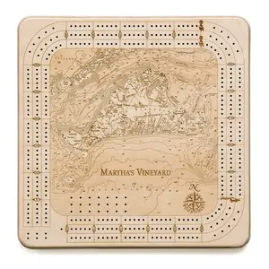 Martha's Vineyard Topographic Cribbage Board