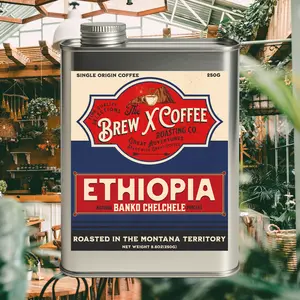 The Brew X Coffee Roasting Co. Ethiopia Bank Chelchele Natural Process Light Roast Single Origin Coffee 250g