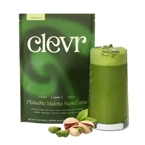 Blends Pistachio Matcha SuperLatte, Organic Ceremonial Grade, Instant Superfood Powder Blend with Lions Mane, Reishi Mushroom, Coconut Cream, Oat Milk, Ashwagandha, Serve Hot or Iced (14 Lattes)